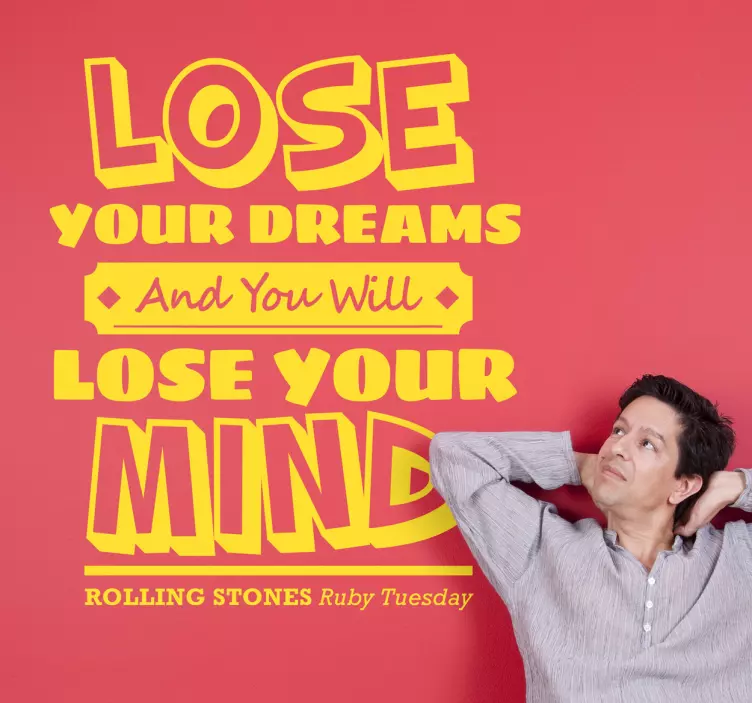 Ruby Tuesday Lyrics Sticker - TenStickers