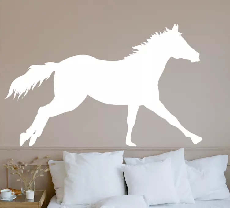 Running horse wall sticker - TenStickers