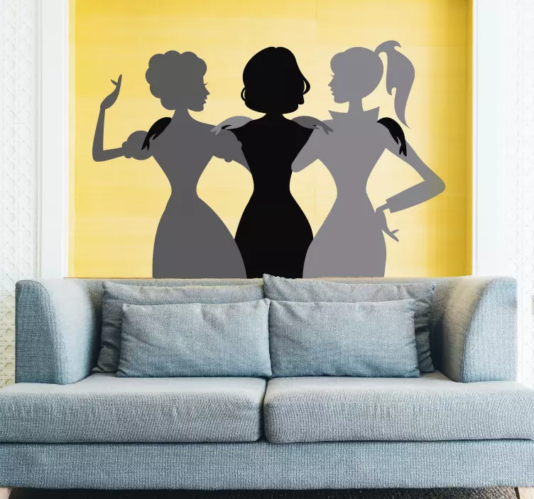 Runway Model Silhouette Wall Sticker - TenStickers