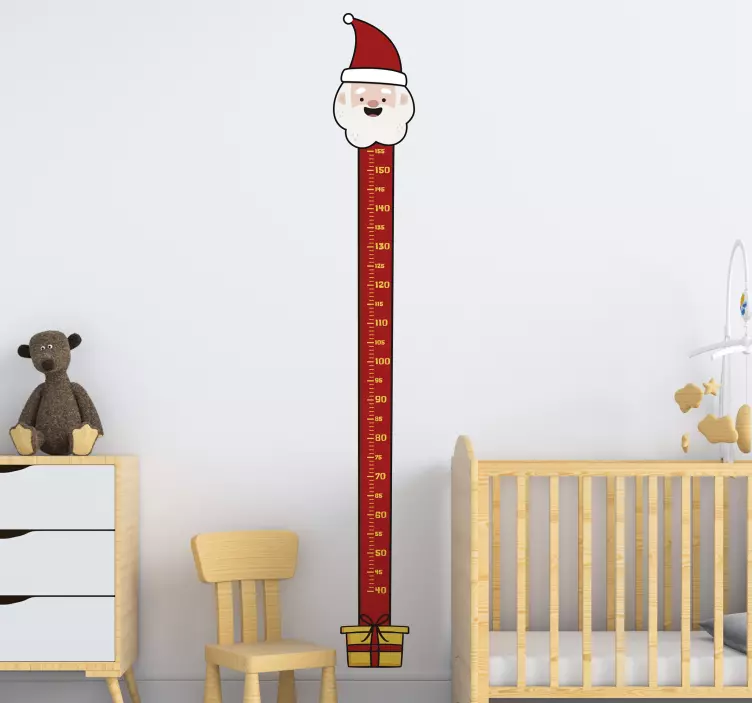 Santa Claus meter christmas sticker - TenStickers
