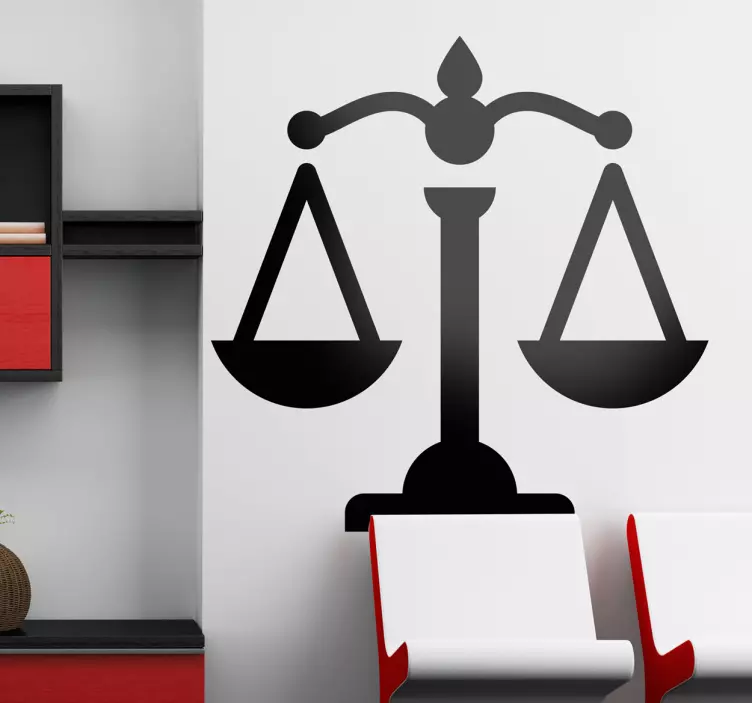 Scales of Justice Wall Sticker - TenStickers