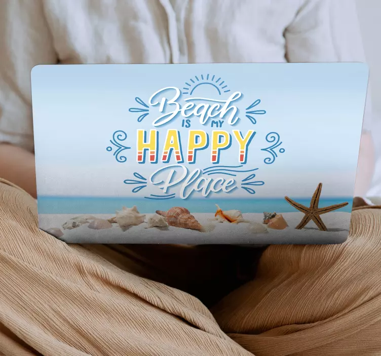 Seashell and starfish photo laptop skins - TenStickers