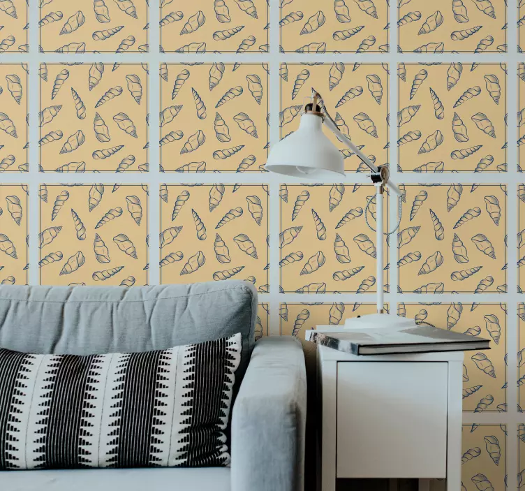 Seashell Pattern Design nature wall sticker - TenStickers