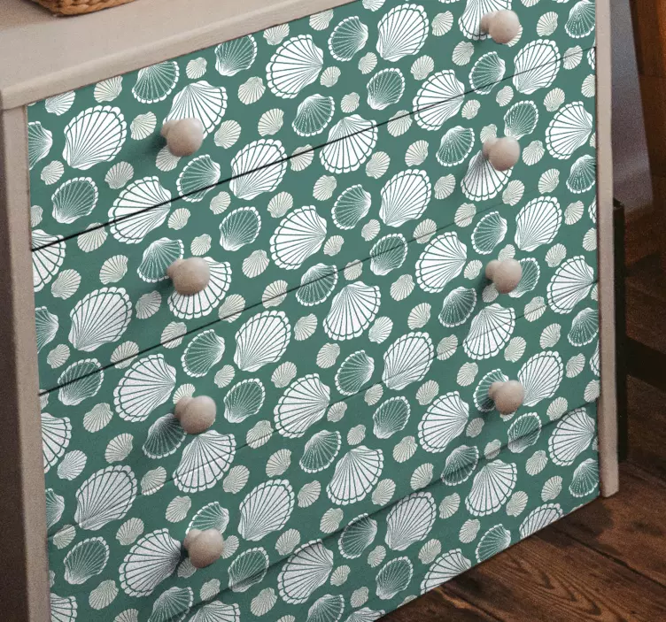 Seashell world  furniture sticker - TenStickers