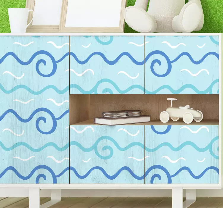 Seaside Landscape Illustration furniture decal - TenStickers