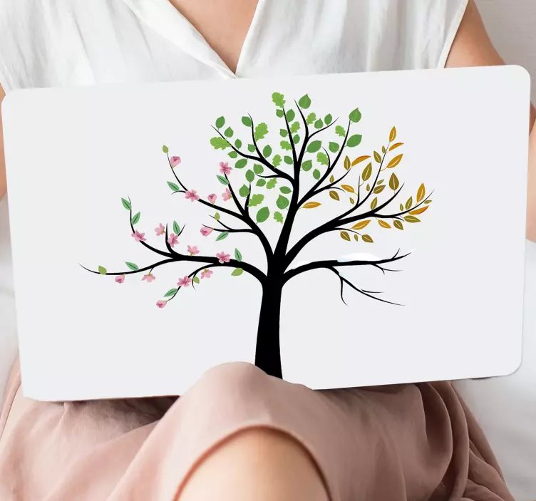 Seasons tree laptop decal - TenStickers