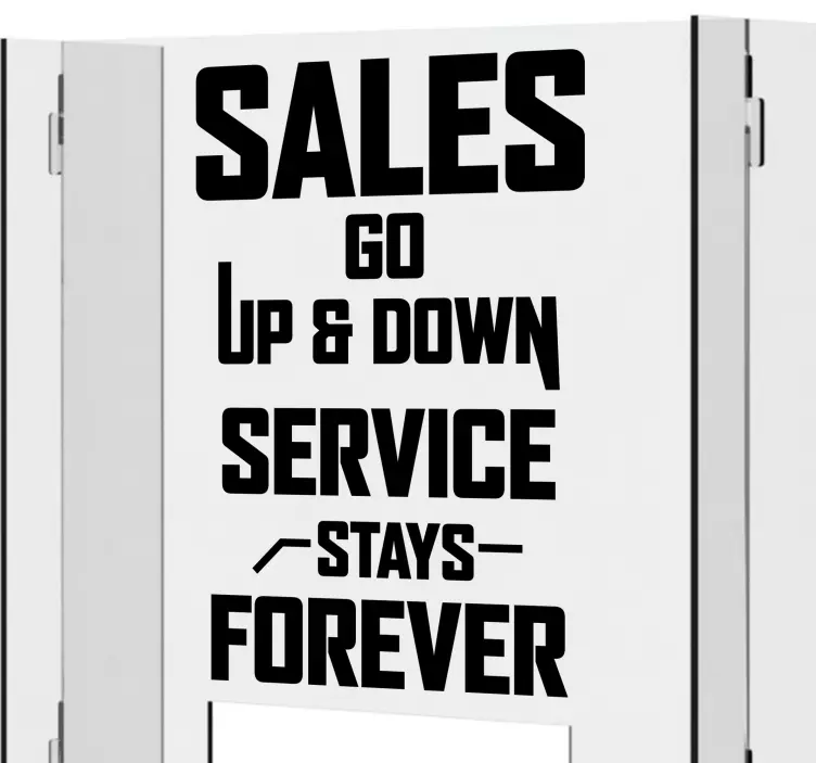 Service stays forever window sticker - TenStickers