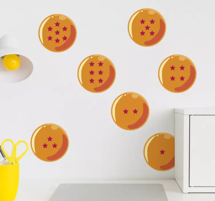 Seven magic balls cartoon sticker - TenStickers