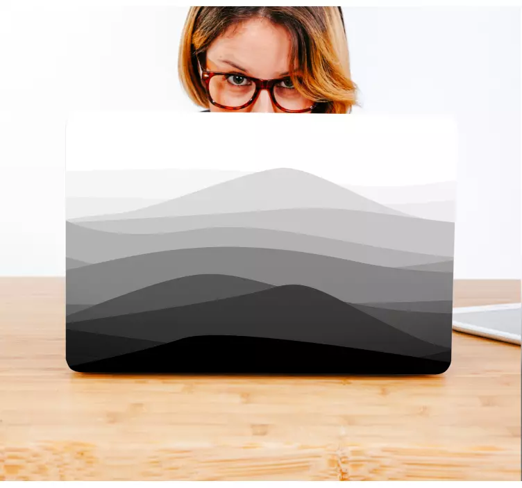 Several grey mountains laptop skin - TenStickers