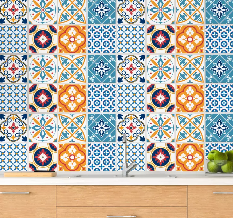 Sevrinia cement  tile sticker - TenStickers