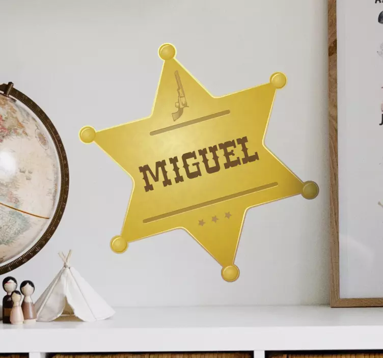 SHERIFF BADGE FOR KIDS kid's sticker - TenStickers