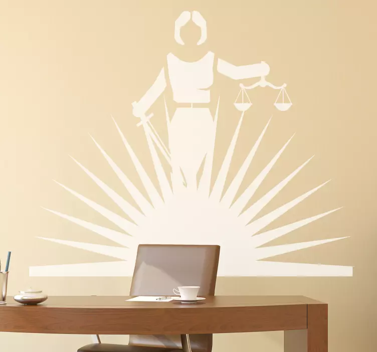 Shining Lady Justice Wall Sticker - TenStickers