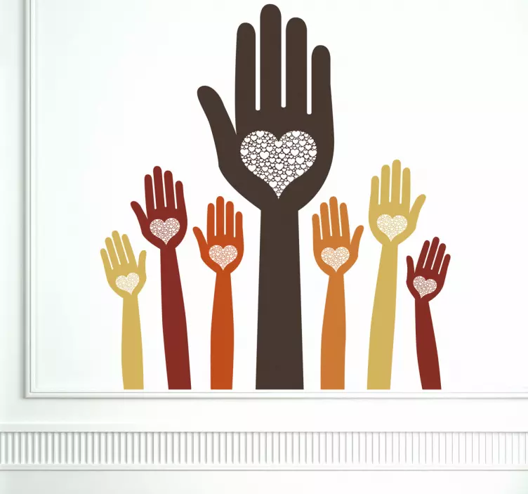 Showcase of Hearts Sticker - TenStickers