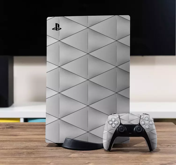 Simple grey triangular shapes PS5 stickers - TenStickers
