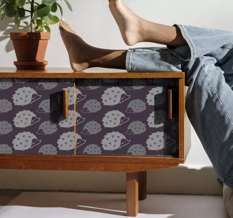 Simple Porcupine furniture sticker - TenStickers