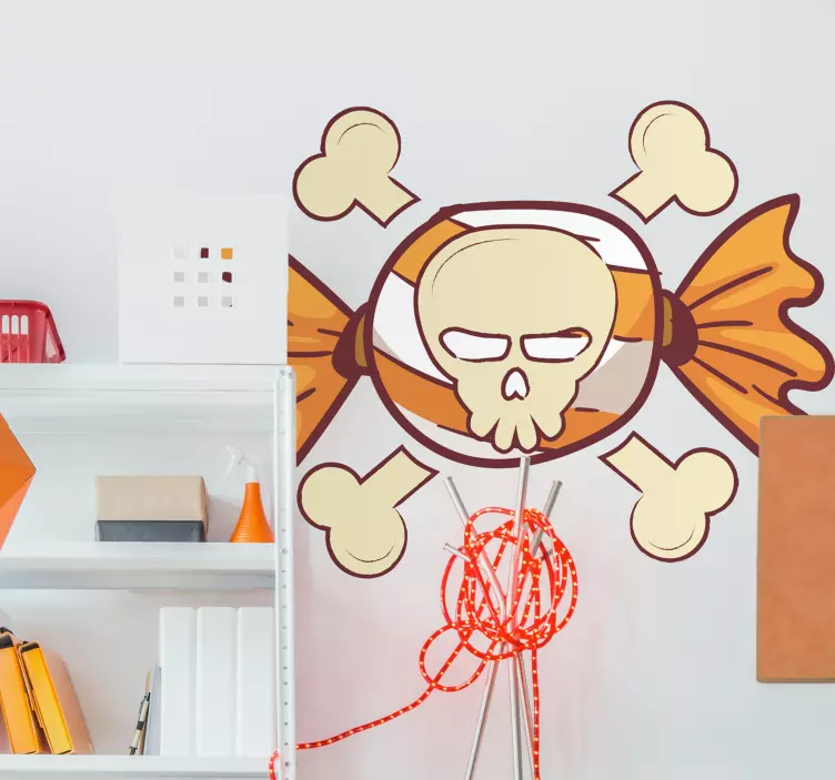 Skull and Crossed Bones location sticker - TenStickers