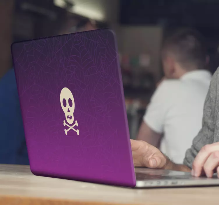 Skull Laptop Sticker - TenStickers
