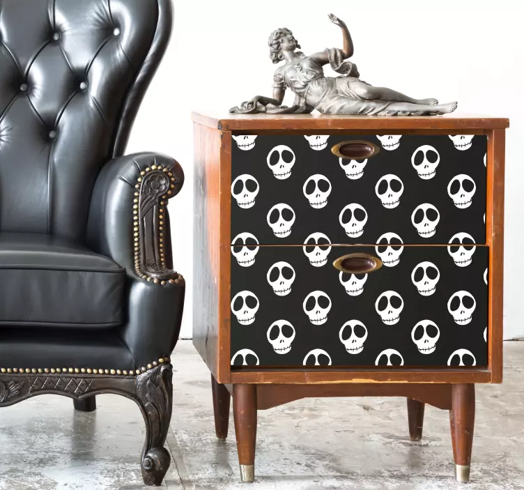 Skulls pattern Halloween  decal - TenStickers