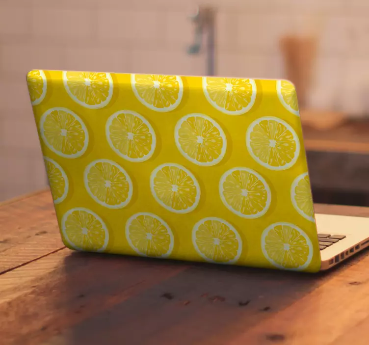 Sliced lemons laptop skins sticker - TenStickers