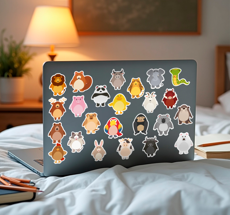 Compact creature adhesive collection Laptop sticker - TenStickers