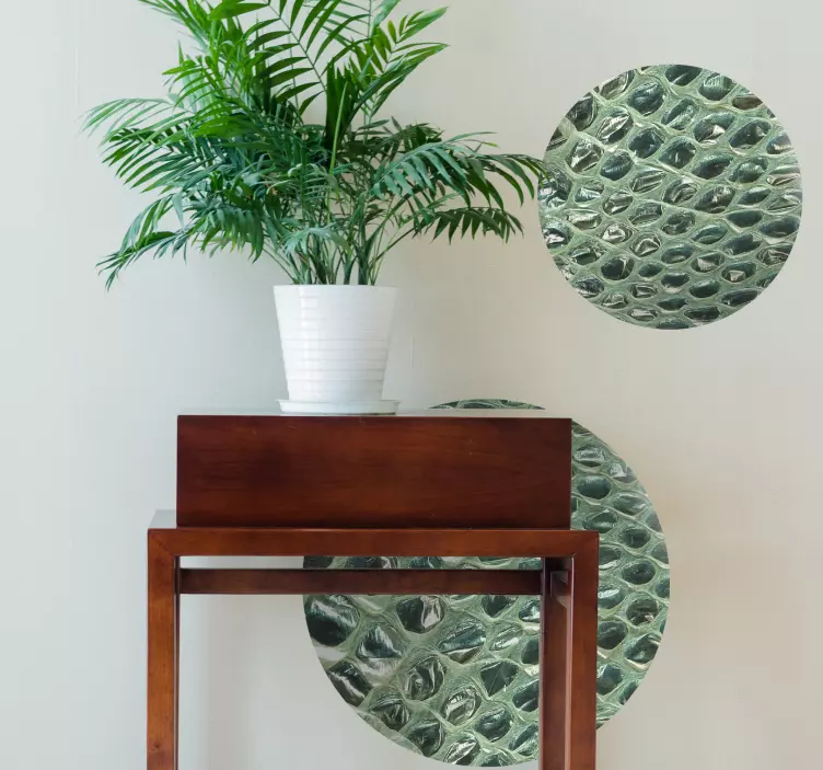 Snake Print Circle Wall Sticker - TenStickers