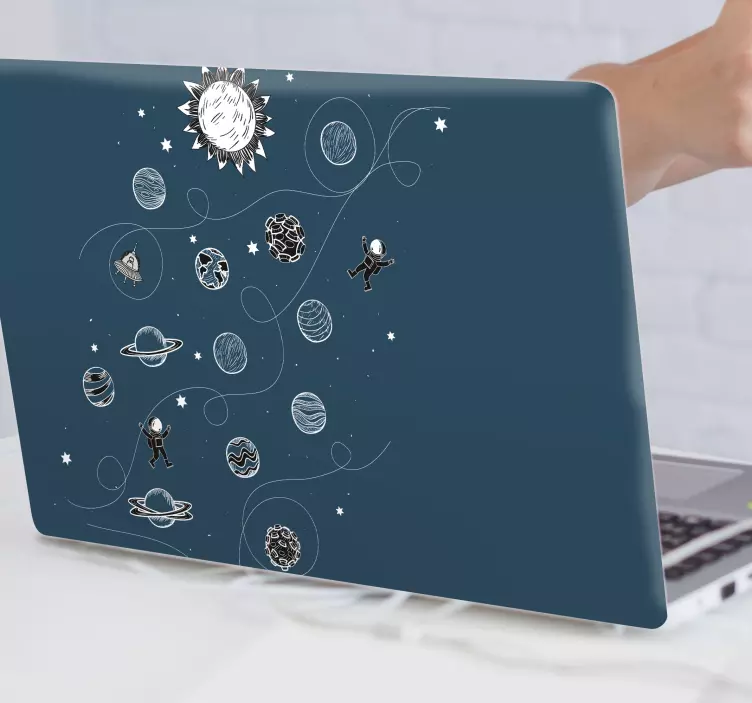 Solar System planets laptop skins - TenStickers