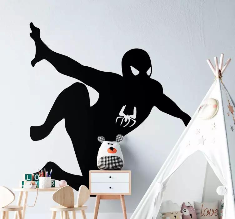 Spiderman on the wall superhero wall sticker - TenStickers