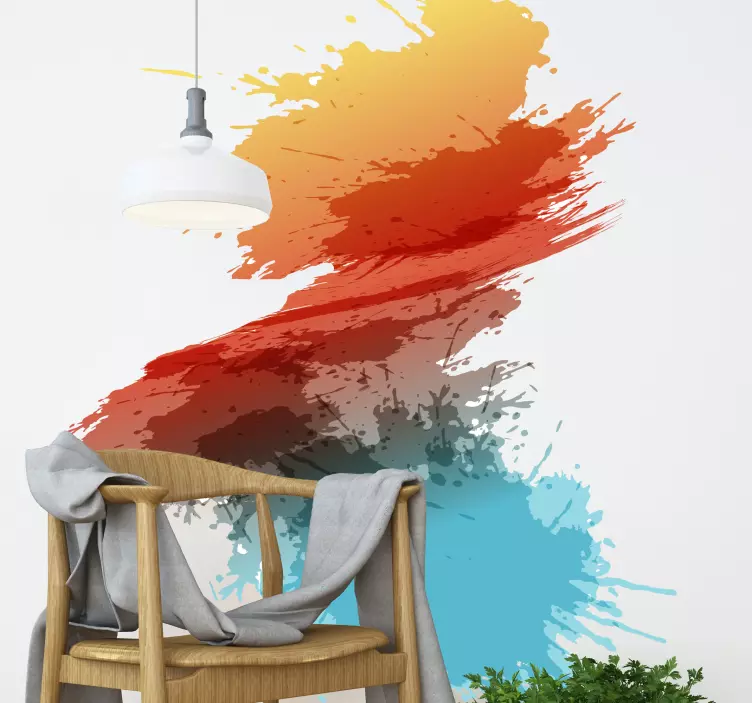 Splash colors spots abstract wall sticker - TenStickers