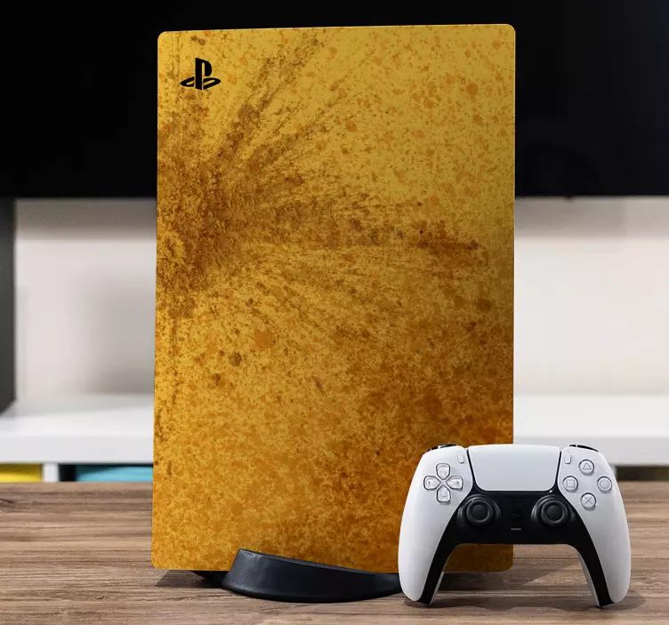 Splash yellow PS5 vinyl sticker - TenStickers