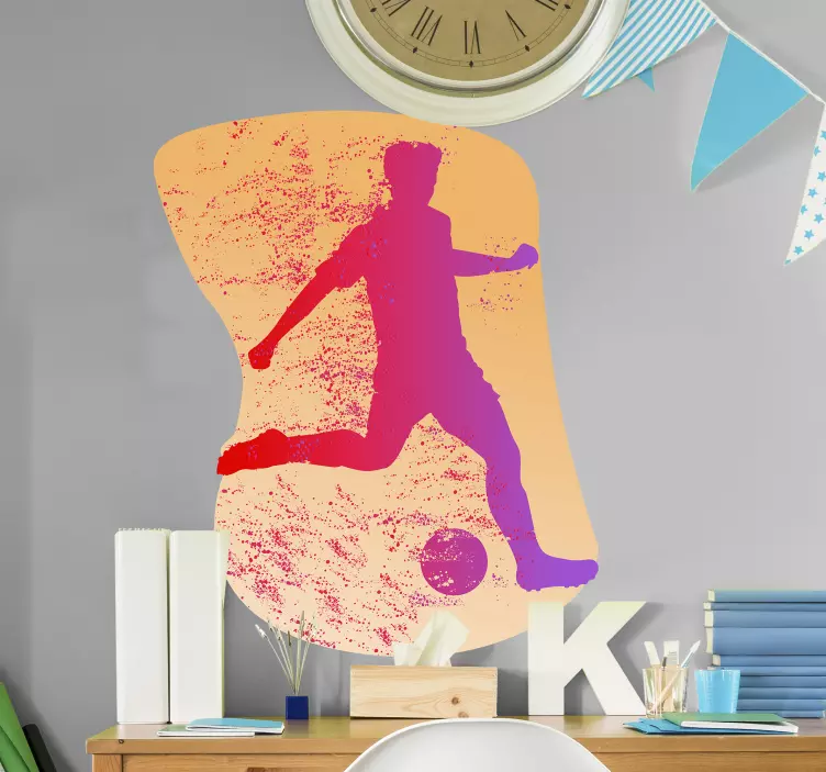 Sports player auction football wall sticker - TenStickers