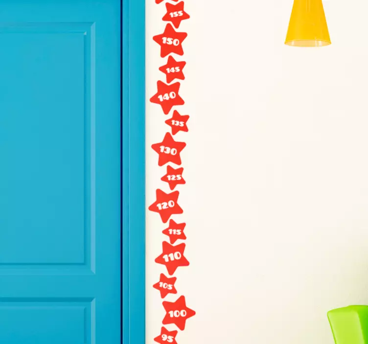 Star column height chart wall sticker - TenStickers