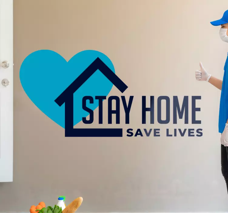 Stay home corona  vinyl banner sticker - TenStickers