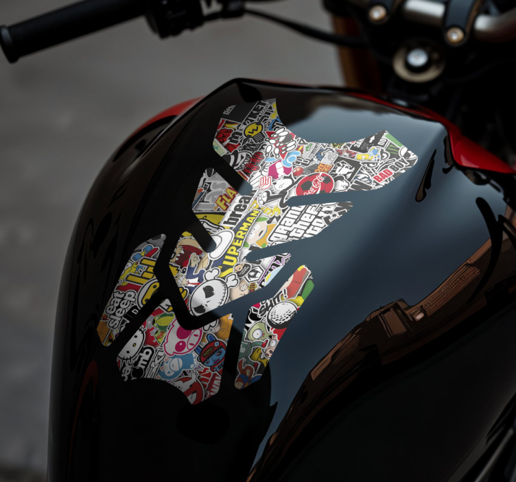 Sticker bomb motorcycle sticker - TenStickers