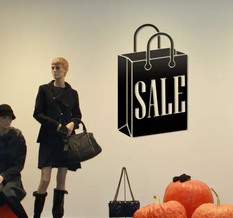 Shopping bag Window Sticker - TenStickers