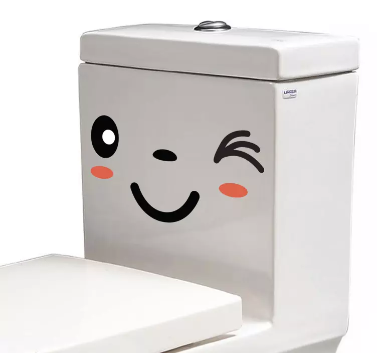 Sticker with a winking face - TenStickers