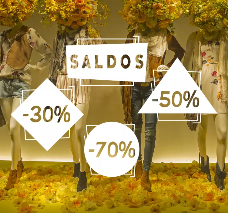 Store sales percentage customizable sale decal - TenStickers