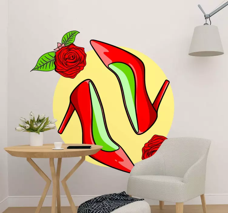 Stylish High Heels texture sticker - TenStickers