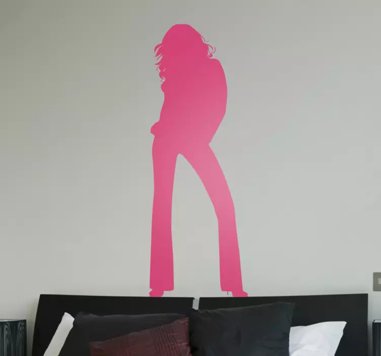 Stylish Silhouette Figure character sticker - TenStickers