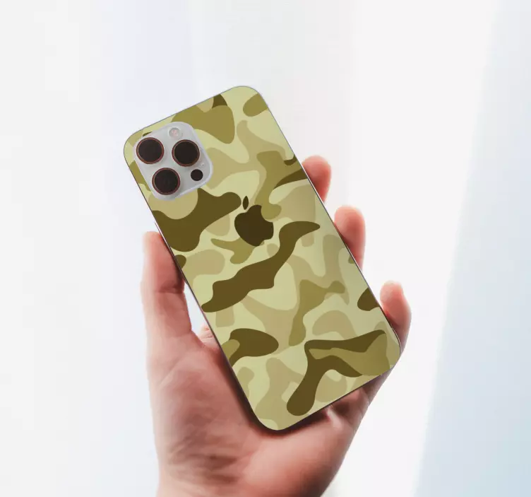 Subtle green camouflage iPhone decal - TenStickers