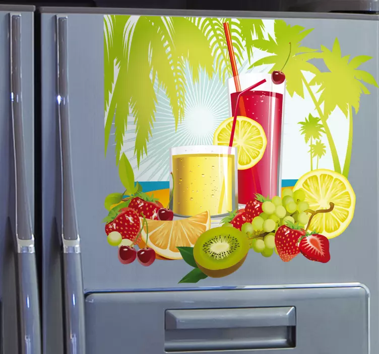 Summer Tropical Cocktail Decal - TenStickers