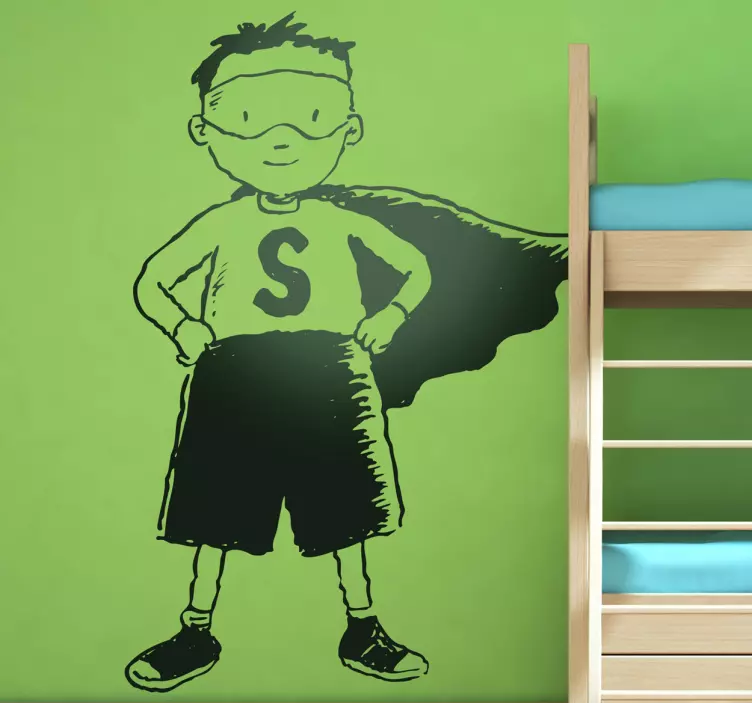 Superkid Illustration Sticker - TenStickers