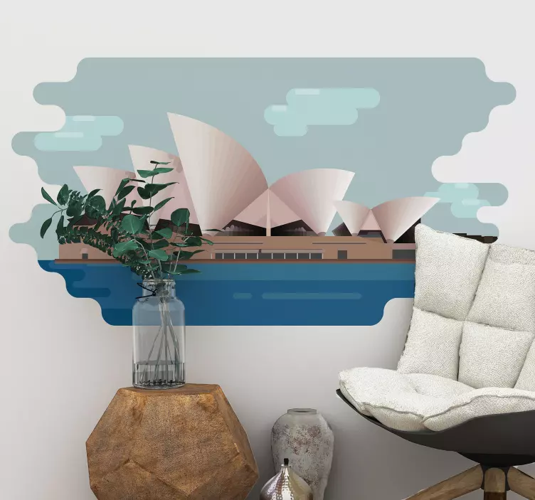 Sydney Concert Hall location sticker - TenStickers