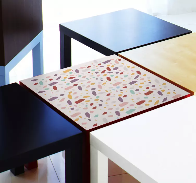 Table colorful stones furniture sticker - TenStickers