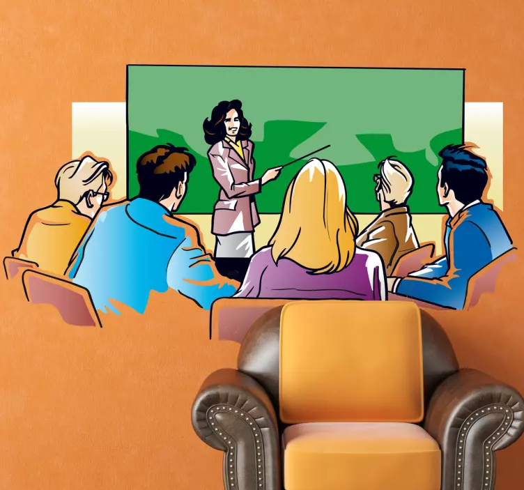 Teacher Giving Lecture Sticker - TenStickers