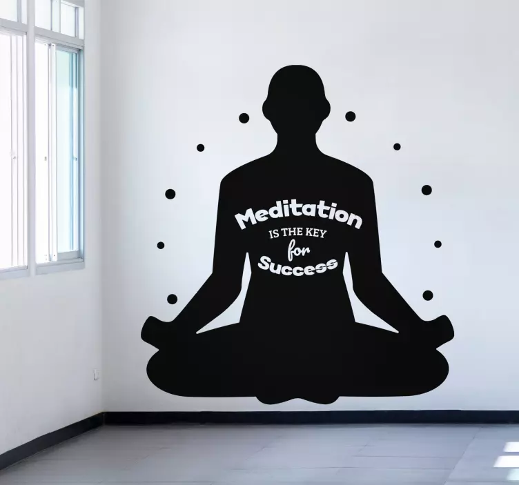 Text Meditation Living Room Wall Decor - TenStickers
