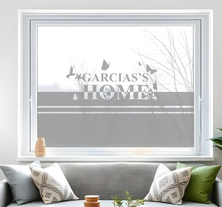 text with plants window sticker - TenStickers