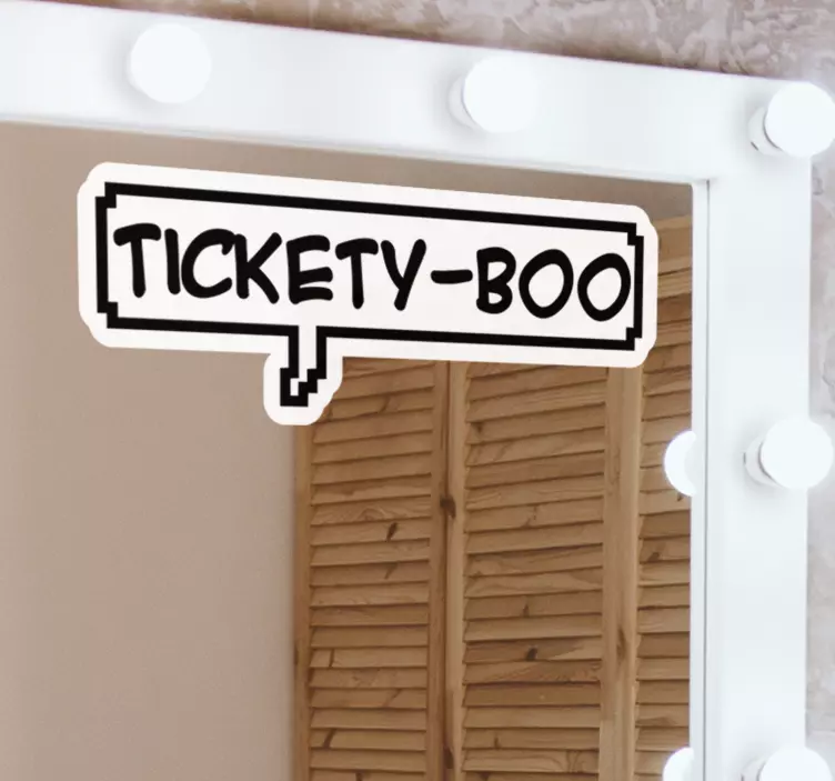 tickety boo text wall sticker - TenStickers