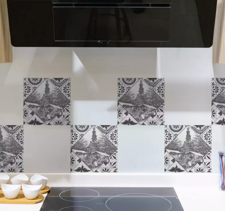 Tile sticker vintage decorative pattern - TenStickers