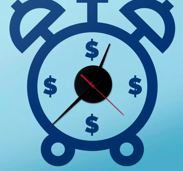 Timepiece Finance clock wall sticker - TenStickers