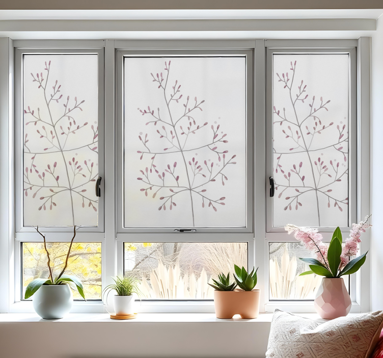 tiny branches window sticker - TenStickers